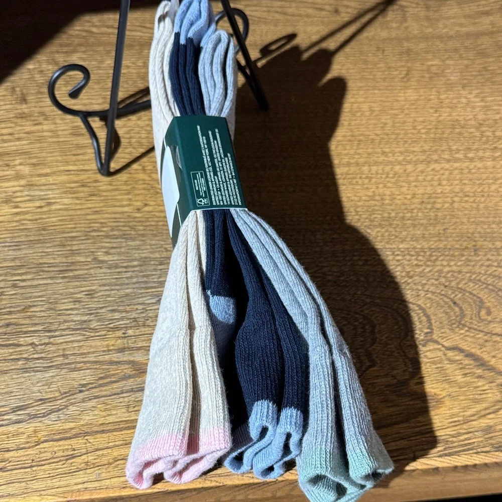 Ted Baker Men's Casual Crew Socks - Blue, Gray, Tan colors.